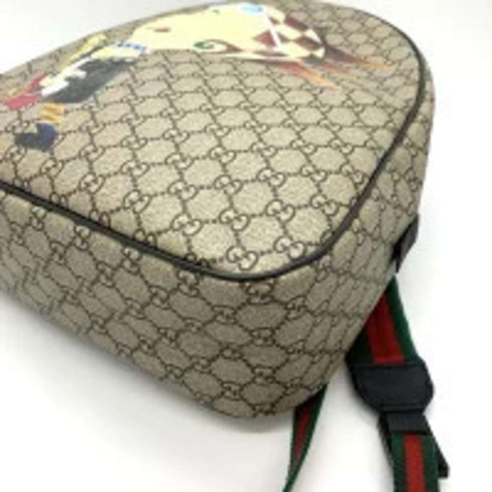 Gucci Backpack Daypack Punky Friend GG Supreme Canvas Sherry Brown - Picture 3 of 9